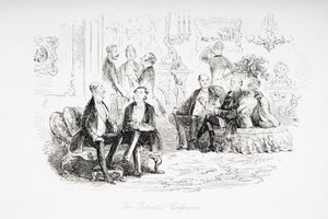 愛国会議、チャールズディケンズ（1812-70）による「リトルドリット」のイラスト1857年に初公開 作： Hablot Knight Browne
